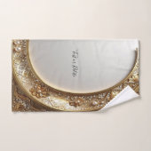 Goldenes verziertes Handtuch-Set Badhandtuch Set (Handtuch)