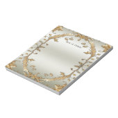 Goldenes Verziertes Notepad Notizblock (Rotiert)