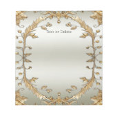 Goldenes Verziertes Notepad Notizblock (Vorderseite)