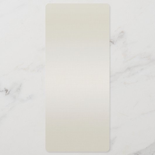 Goldenes Verziertes Perlenmenü Menükarte (Rückseite)