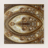 Goldenes verziertes Puzzle (Horizontal)