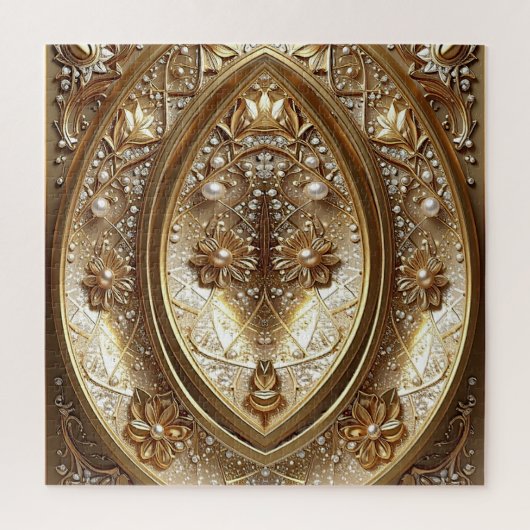 Goldenes verziertes Puzzle (Vertikal)
