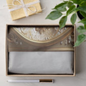 Goldenes verziertes Rahmen-Tissue-Papier Seidenpapier (Geschenk)