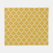 Goldenes Vierblattmuster Fleecedecke (Vorderseite (Horizontal))