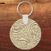 Goldenes viktorianisches Jugendstil Schlüsselanhänger (Vorderseite)