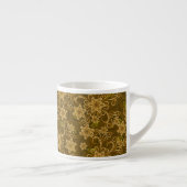Goldenes Vintages Blumenmuster Espressotasse (Rechts)