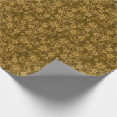 Goldenes Vintages Blumenmuster Geschenkpapier (Ecke)