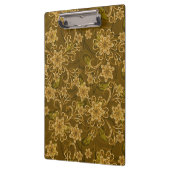 Goldenes Vintages Blumenmuster Klemmbrett (Links)