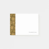 Goldenes Vintages Blumenmuster Post-it Klebezettel (Vorderseite)