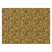 Goldenes Vintages Blumenmuster Tischdecke (Vorderseite (Horizontal))