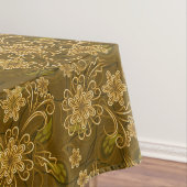 Goldenes Vintages Blumenmuster Tischdecke (Beispiel)