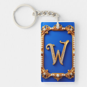Goldenes W-Monogramm-Perlen-Geschenk ✨ Schlüsselanhänger