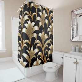 Goldenes Wachstum Duschvorhang