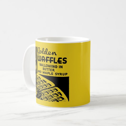 Goldenes Waffel-Frühstück Kaffeetasse (Vorderseite Links)