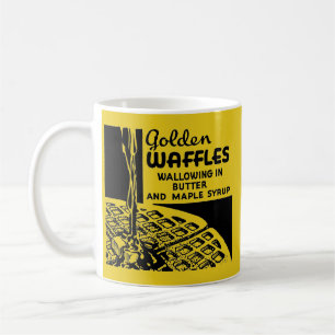 Goldenes Waffel-Frühstück Kaffeetasse