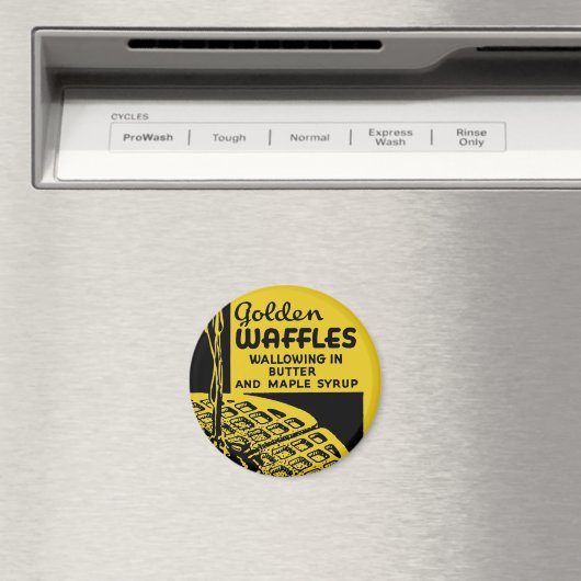 Goldenes Waffel-Frühstück Magnet (In Situ (Geschirrspüler))