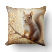 Goldenes Wald-Eichhörnchen-Wurfkissen