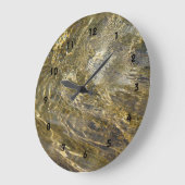 Goldenes Wasser Große Wanduhr (Winkel)