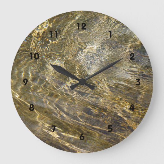 Goldenes Wasser Große Wanduhr (Vorderseite)