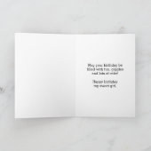 Goldenes Wasserfarbenherz 8. Geburtstag Karte (Innenseite)