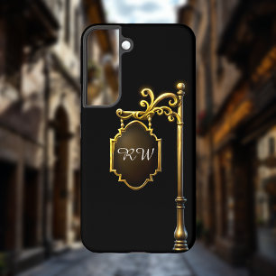 Goldenes Wegweisermonogramm Samsung Galaxy Hülle