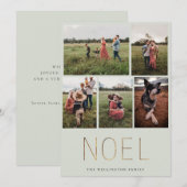 Goldenes WEIHNACHTEN Moderne Foto Collage Ferienka (Vorne/Hinten)