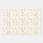 Goldenes Weihnachtsbaummuster Geschenkpapier Set (Vorderseite 3)