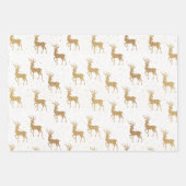 Goldenes Weihnachtsbaummuster Geschenkpapier Set (Vorderseite)