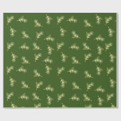 Goldenes Weihnachtsblatt Geschenkpapier (Flach)