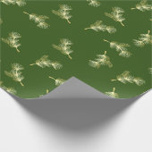 Goldenes Weihnachtsblatt Geschenkpapier (Ecke)