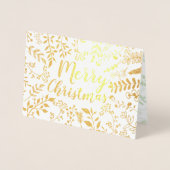 Goldenes Weihnachtsfest Circle Foto Folienkarte (Vorderseite)