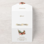 Goldenes Weihnachtsfest - Happy Holidays Script-Fo All In One Einladung (Außenbereich)