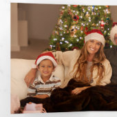 Goldenes Weihnachtsfest - Happy Holidays Script-Fo Dreifach Gefaltete Karte (Innen Erste Seite)