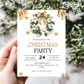 goldenes Weihnachtsfest - Party Einladung