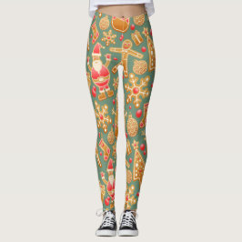 Goldenes Weihnachtsgebäck Leggings