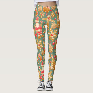 Goldenes Weihnachtsgebäck Leggings