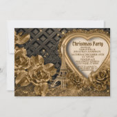Goldenes Weihnachtsgebäck Schönes Elegantes Party Einladung (Vorderseite)