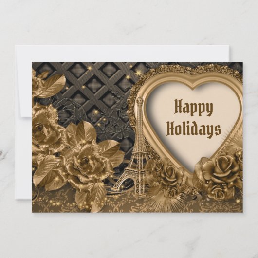 Goldenes Weihnachtsgebäck Schönes Elegantes Party Einladung (Rückseite)