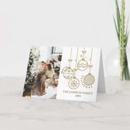 Goldenes Weihnachtsgeschmacksbälle Foto Ankündigung