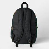 Goldenes Weihnachtsglocken- und Schleifenmuster Bedruckter Rucksack (Rückseite)