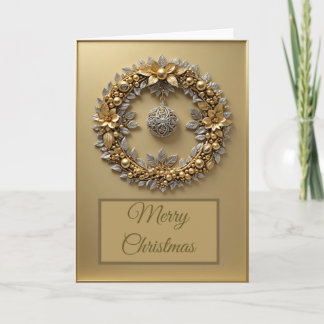 Goldenes Weihnachtslied 5" x 7" geklappte Begrüßun Karte