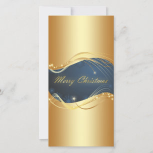 Goldenes Weihnachtsmotiv mit blauem Hintergrund... Feiertagskarte