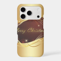 Goldenes Weihnachtsmotiv mit rotem Hintergrund