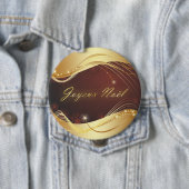 Goldenes Weihnachtsmotiv mit rotem Hintergrund... Button (Beispiel)