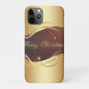 Goldenes Weihnachtsmotiv mit rotem Hintergrund Case-Mate iPhone Hülle