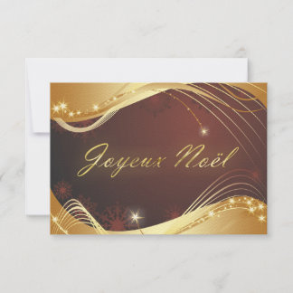 Goldenes Weihnachtsmotiv mit rotem Hintergrund... Einladung