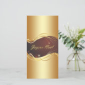 Goldenes Weihnachtsmotiv mit rotem Hintergrund... Feiertagskarte (Stehend Vorderseite)