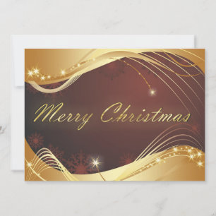 Goldenes Weihnachtsmotiv mit rotem Hintergrund Feiertagskarte