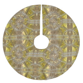 Goldenes Weihnachtsmuster Elegant Polyester Weihnachtsbaumdecke