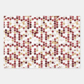 Goldenes Weihnachtsmuster - geometrisches Muster Geschenkpapier Set (Vorderseite 3)